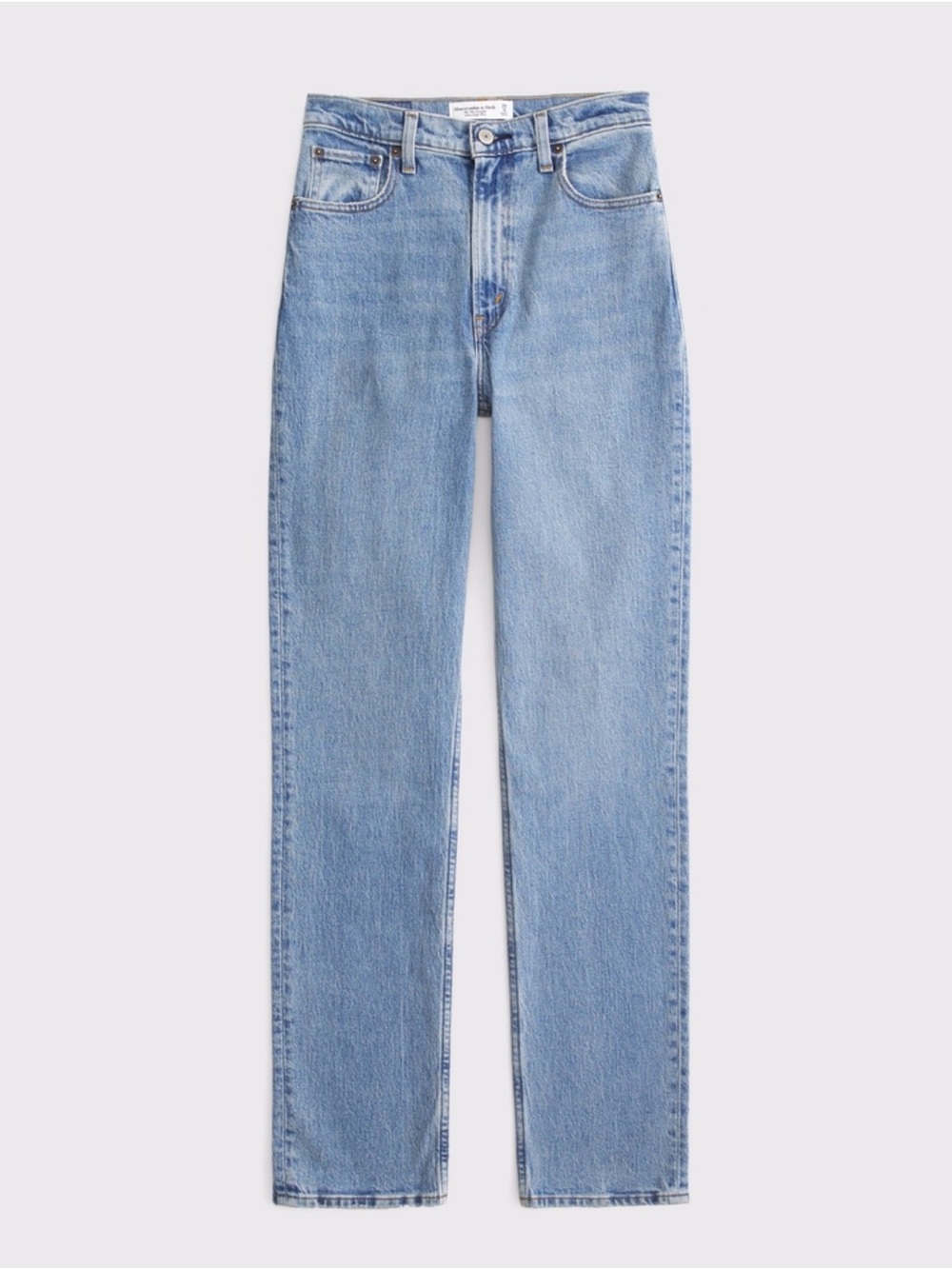 Abercrombie & Fitch Curve Love Ultra High Rise 90s Straight Jean Long